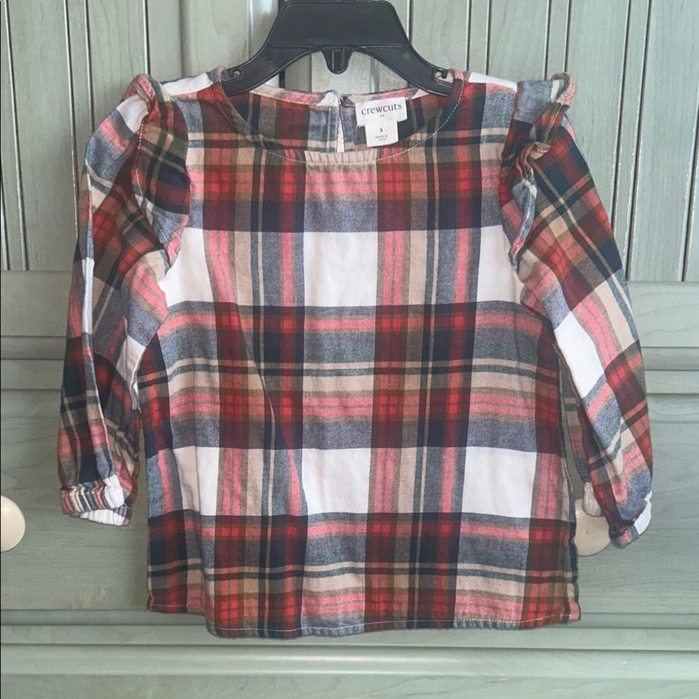 Crewcuts Size 3 Fall Plaid Blouse